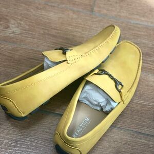 Kenneth Cole Reaction Yellow Slip-On Loafers